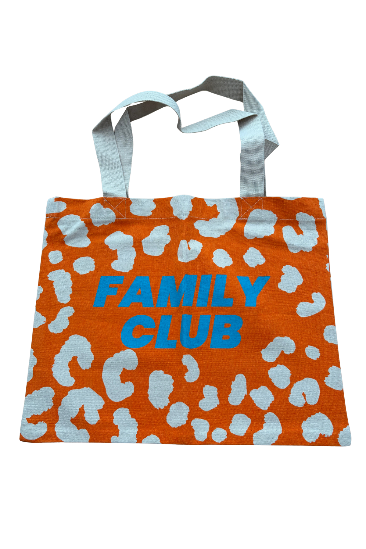Tote bag et bleu 'Family Club' motif léopard - PROTOTYPE