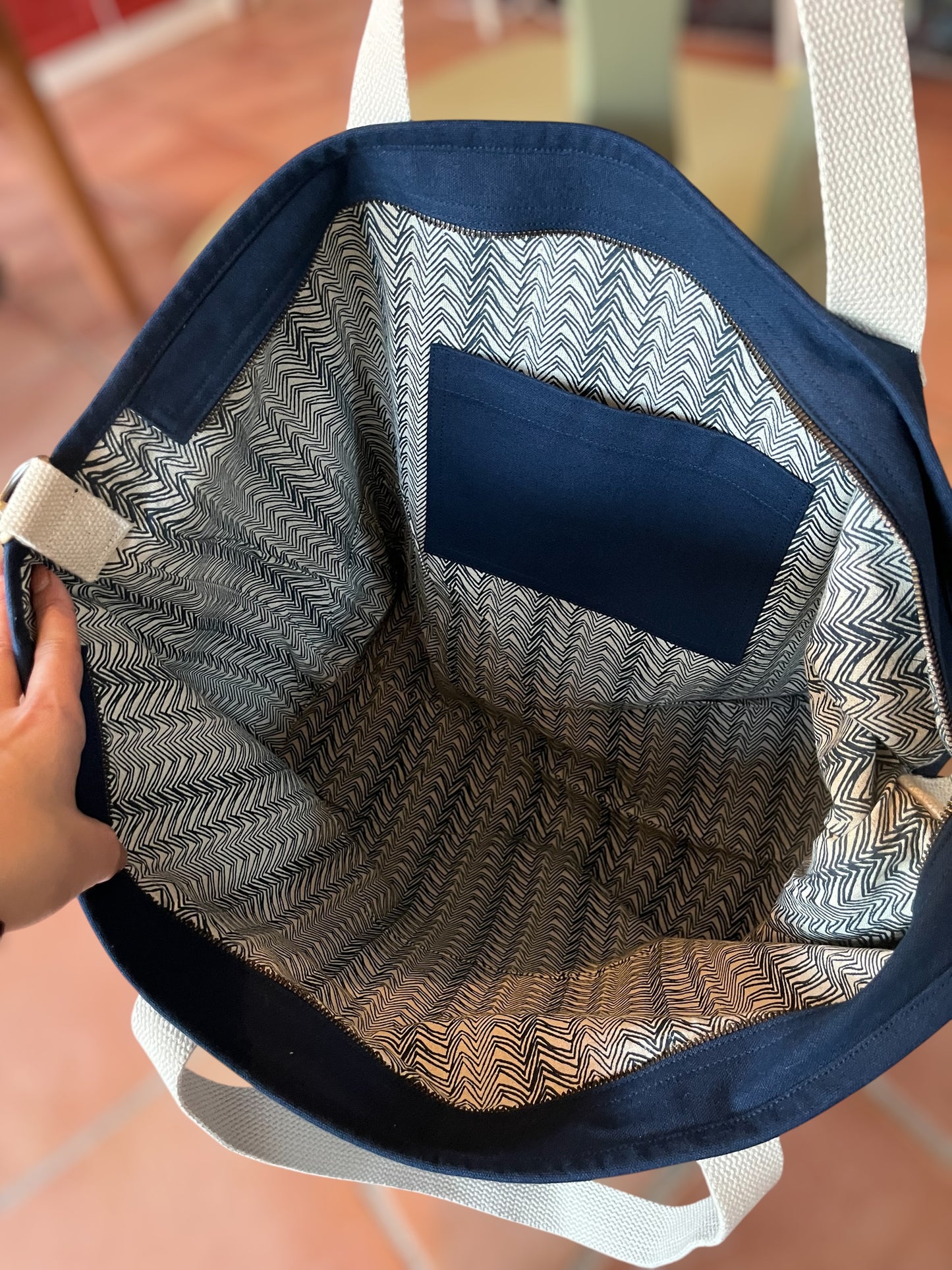 Sac week-end marine brodé CANAILLE EN BALADE