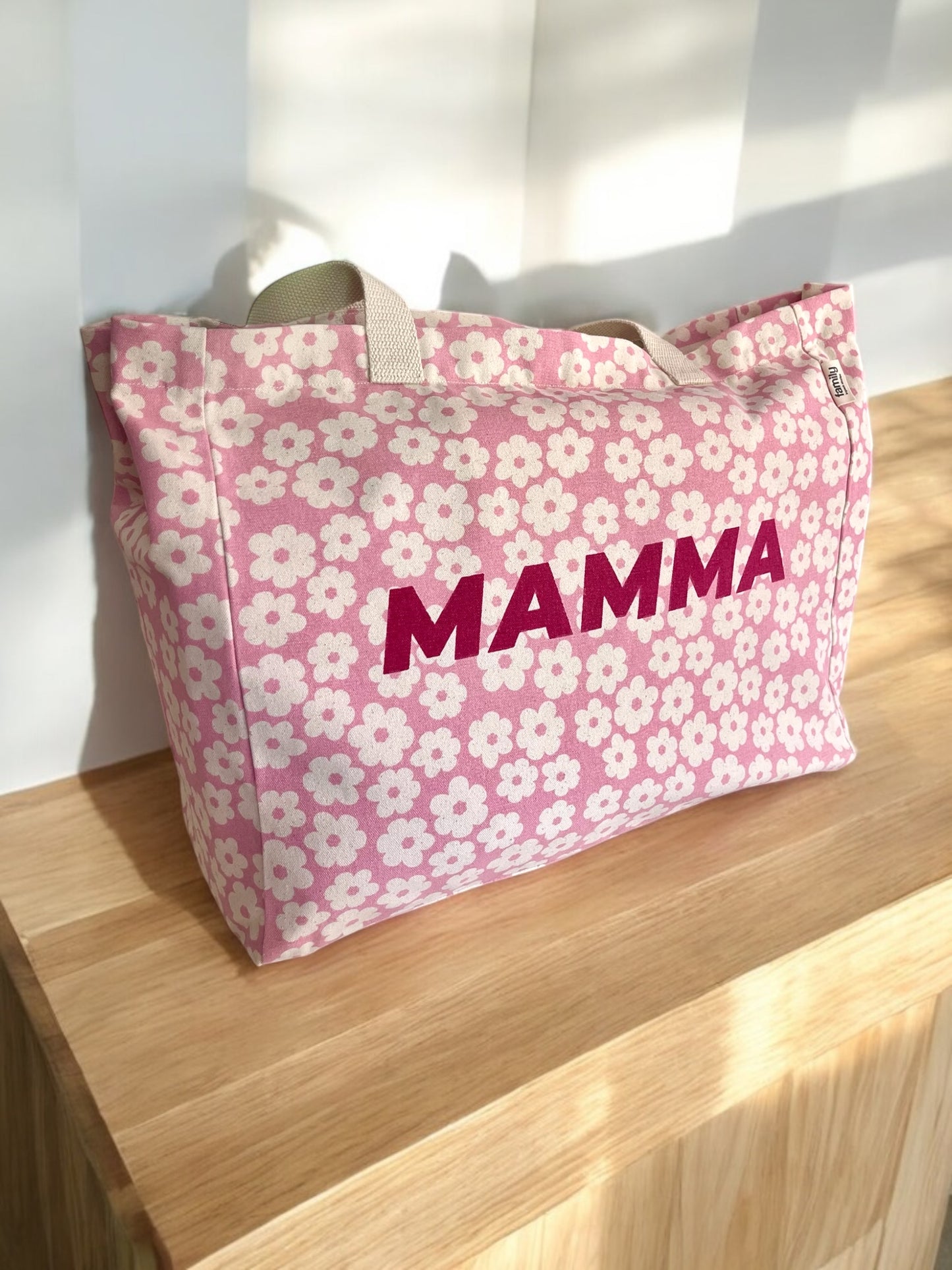 Cabas MAMMA motif fleurs