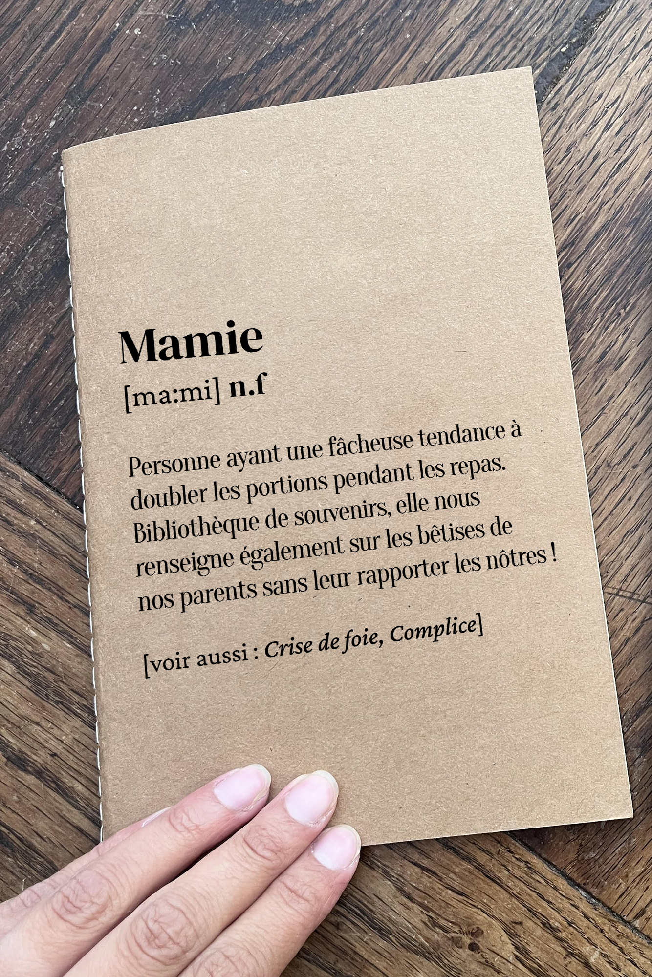 Carnet de notes A5 définition Mamie