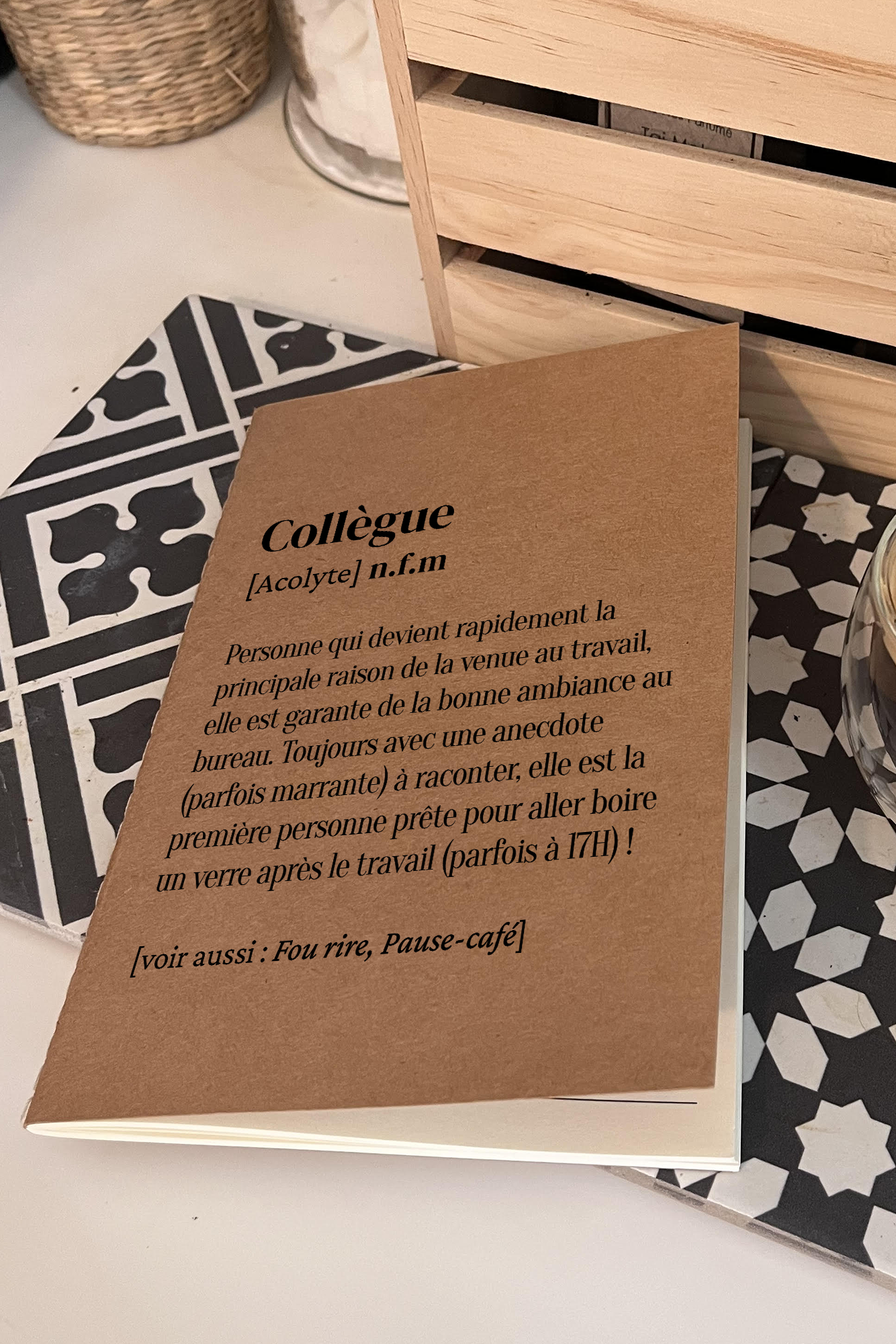 Carnet de notes A5 définition Collègue