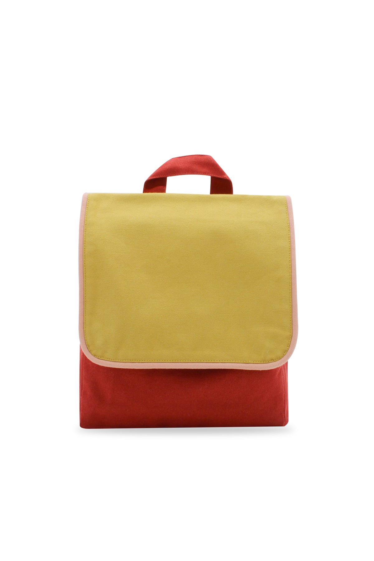 SAC A DOS ENFANT RECTANGLE MOUTARDE / BRIQUE
