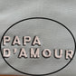 Trousse de toilette bleu ciel brodée 'papa d'amour' - DÉFAUT