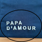 Trousse de toilette bleu marine brodée 'papa d'amour'- DÉFAUT