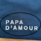 Trousse de toilette bleu marine brodée 'papa d'amour'- DÉFAUT