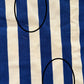 Grand cabas LA PLAGE rayé blanc et bleu - DÉFAUT