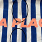 Grand cabas LA PLAGE rayé blanc et bleu - DÉFAUT