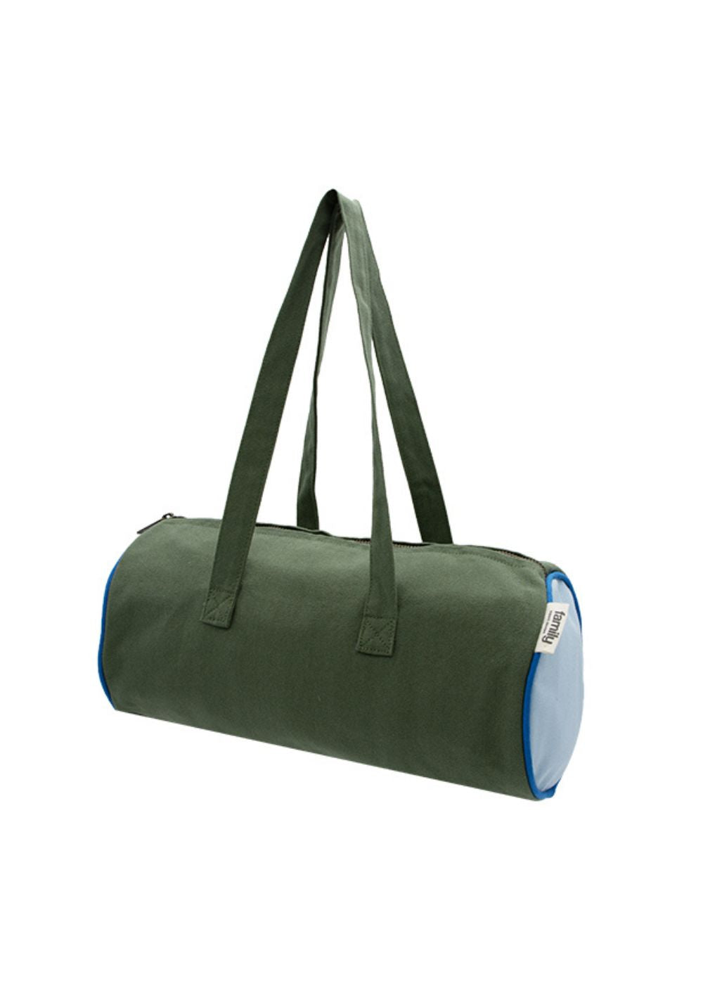 Mini polochon enfant bleu ciel / vert olive