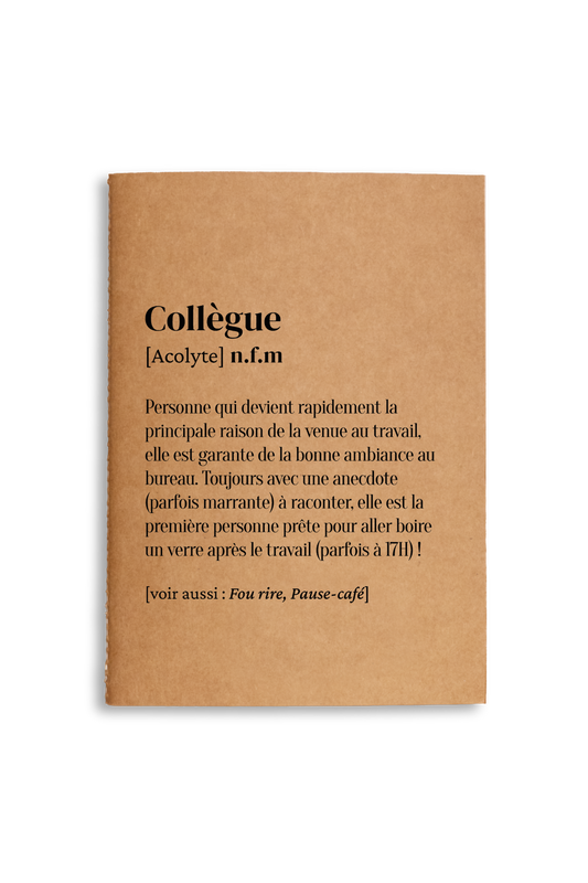 Carnet de notes A5 définition Collègue