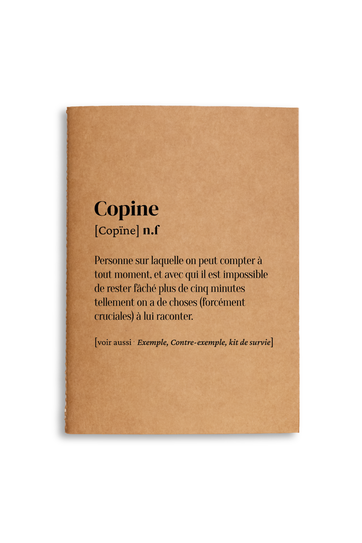 Carnet de notes A5 définition Copine
