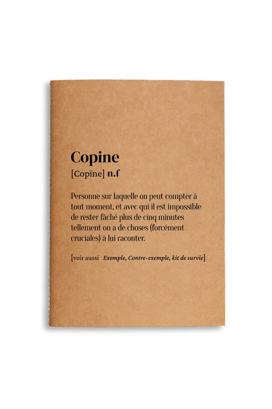 Carnet de notes A5 définition Copine