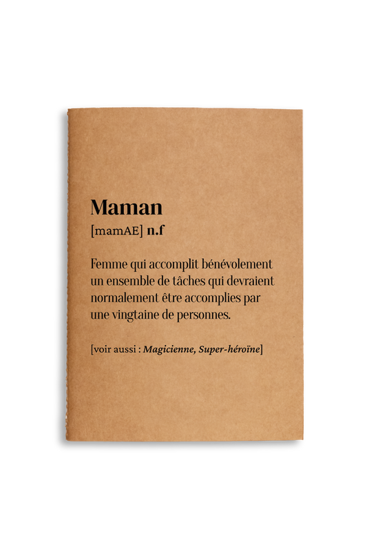 Carnet de notes A5 définition Maman