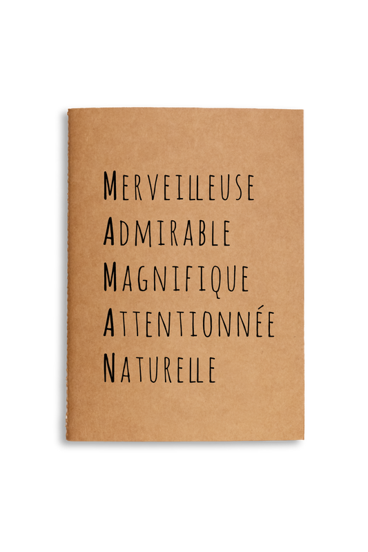 Carnet de notes A5 acrostiche Maman