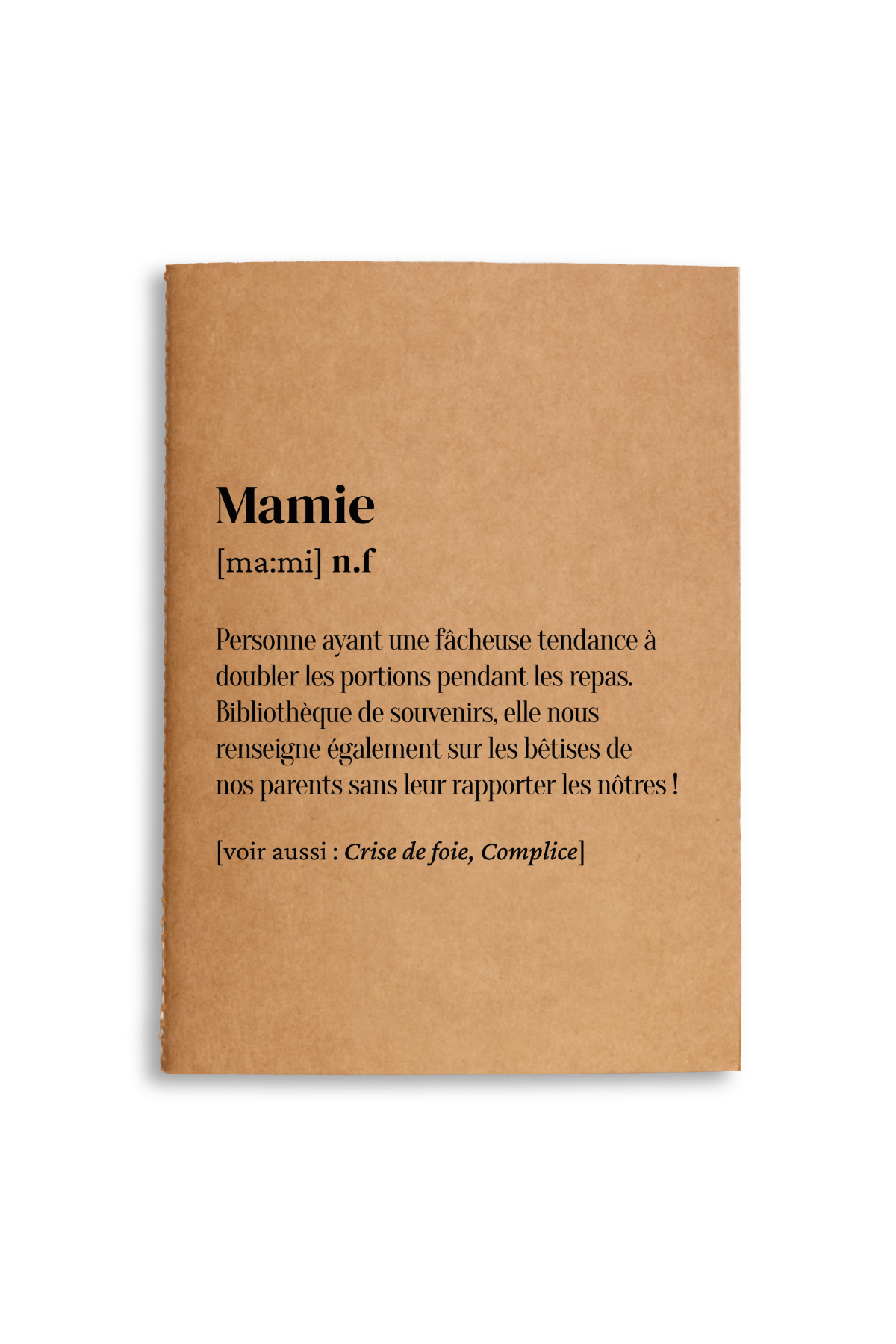 Carnet de notes A5 définition Mamie