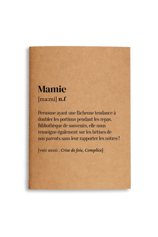Carnet de notes A5 définition Mamie