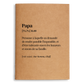 Carnet de notes A5 définition Papa
