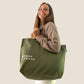 Sac shopping brodé MAMAN D’AMOUR olive