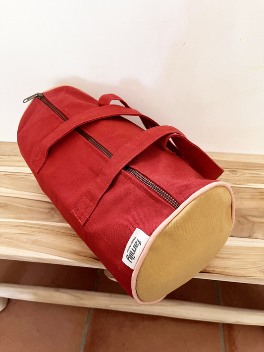 Mini polochon enfant moutarde / brique