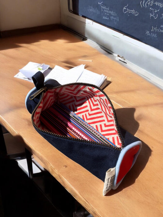 TROUSSE D'ÉCOLE ROUGE / BLEU MARINE