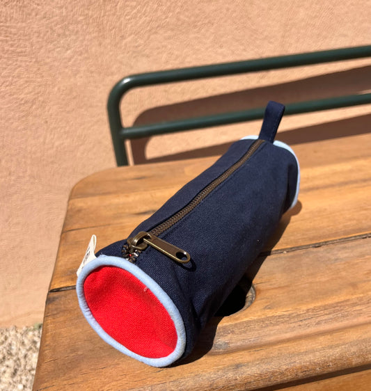 Trousse d'école rouge / bleu marine