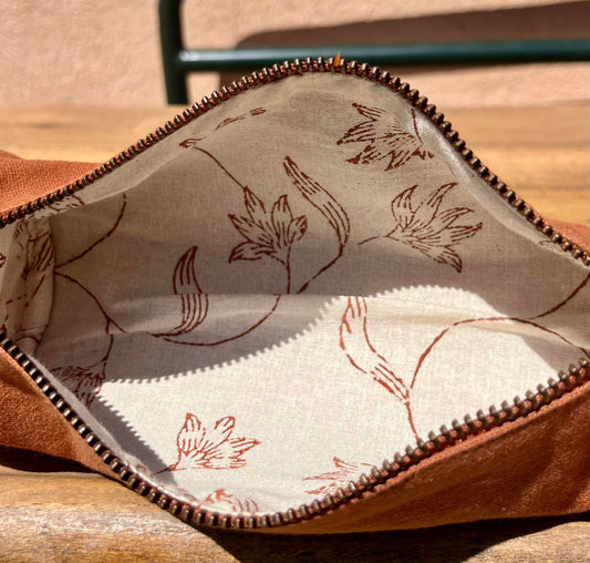 Trousse d'école rose / chocolat