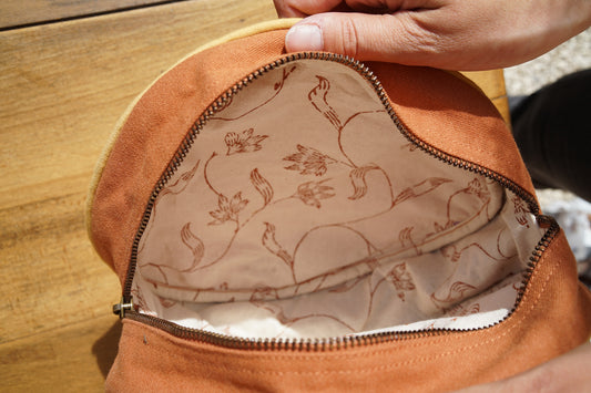 Sac à dos enfant rond rose / chocolat