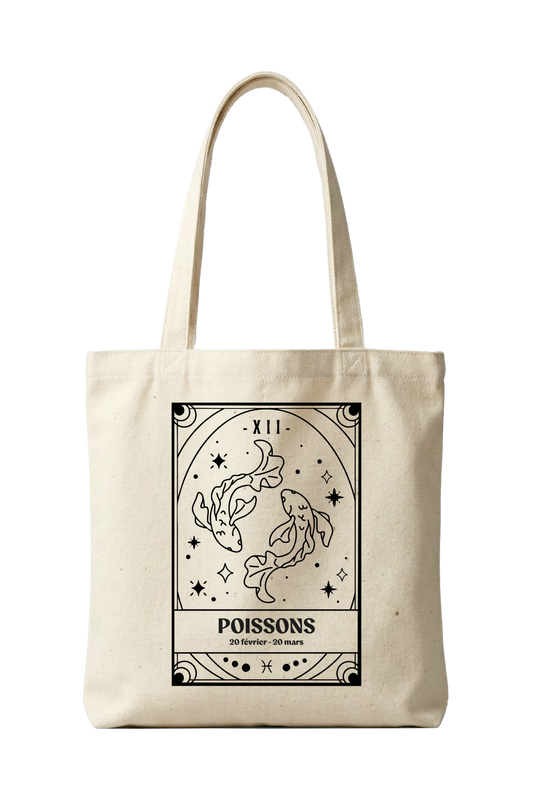 Tote bag zodiaque Poissons