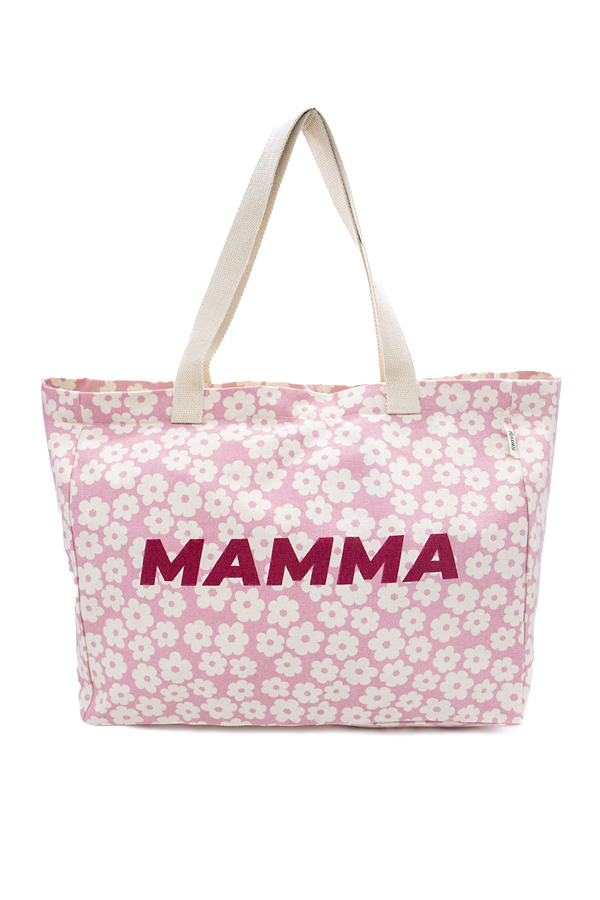 Grand cabas MAMMA motif fleurs