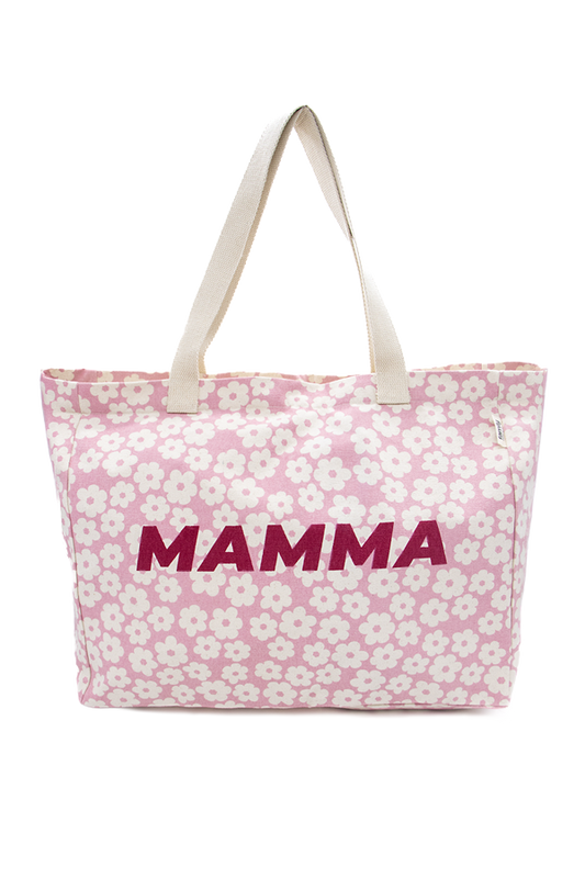 Grand cabas MAMMA motif fleurs