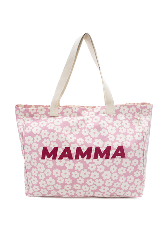Cabas MAMMA motif fleurs