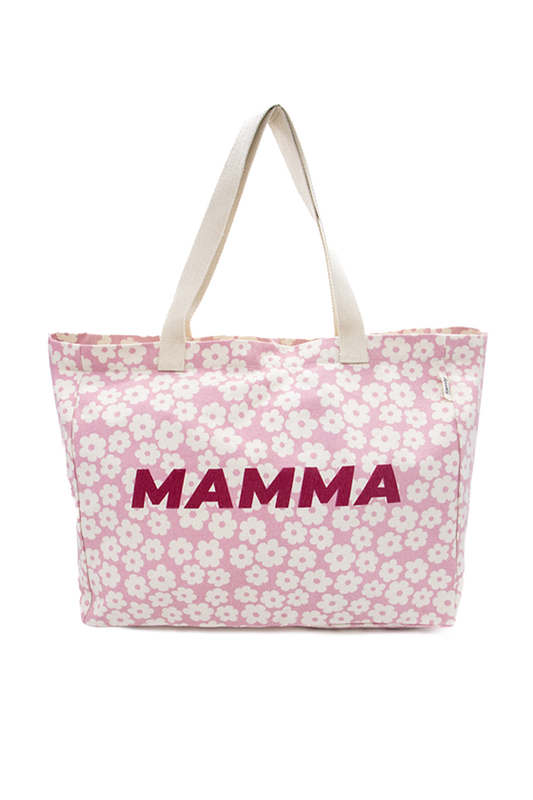 Cabas MAMMA motif fleurs