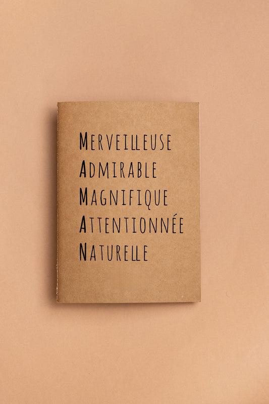 Carnet de notes A5 acrostiche Maman