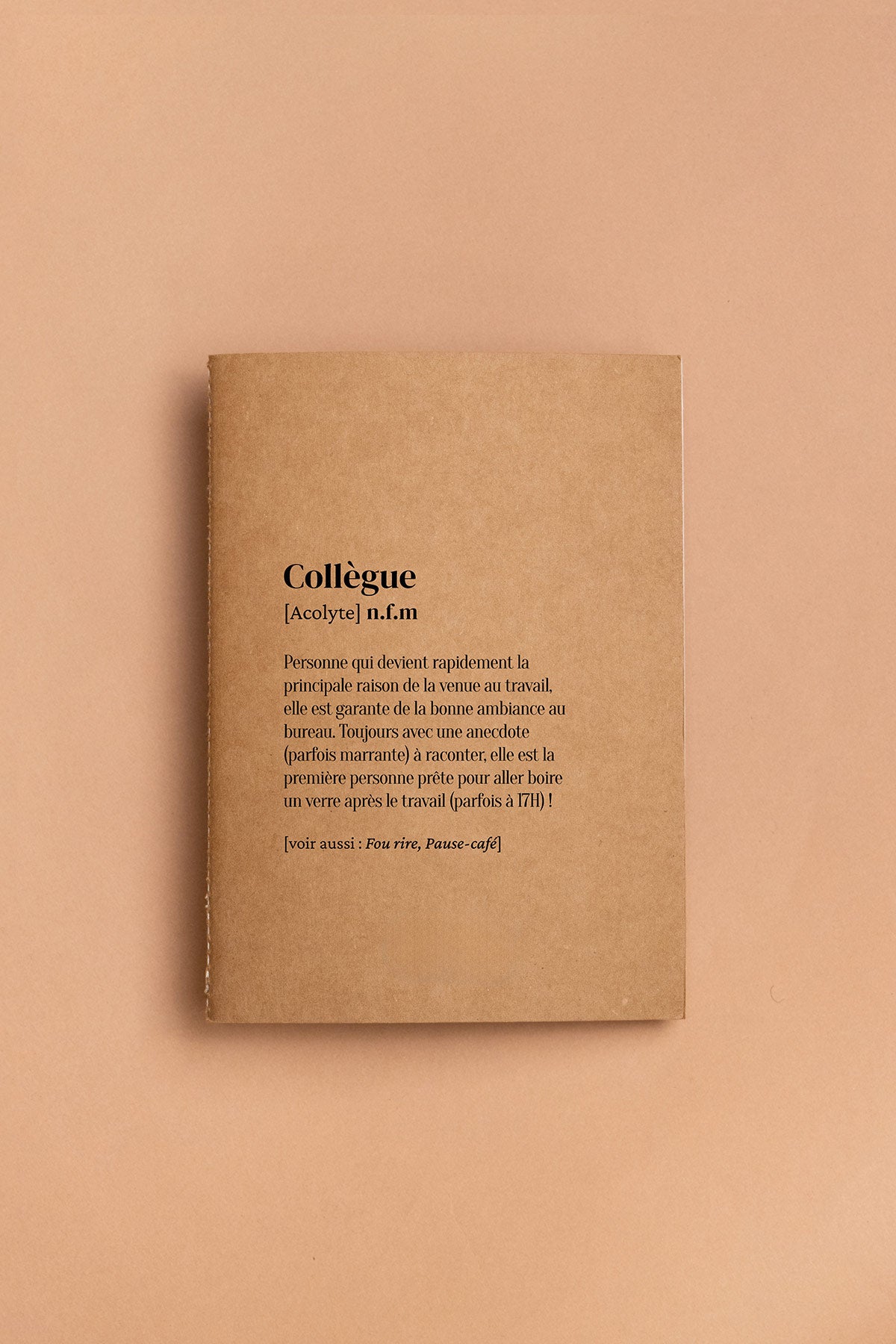 Carnet de notes A5 définition Collègue