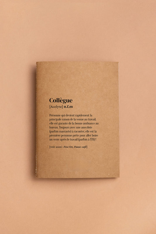 Carnet de notes A5 définition Collègue