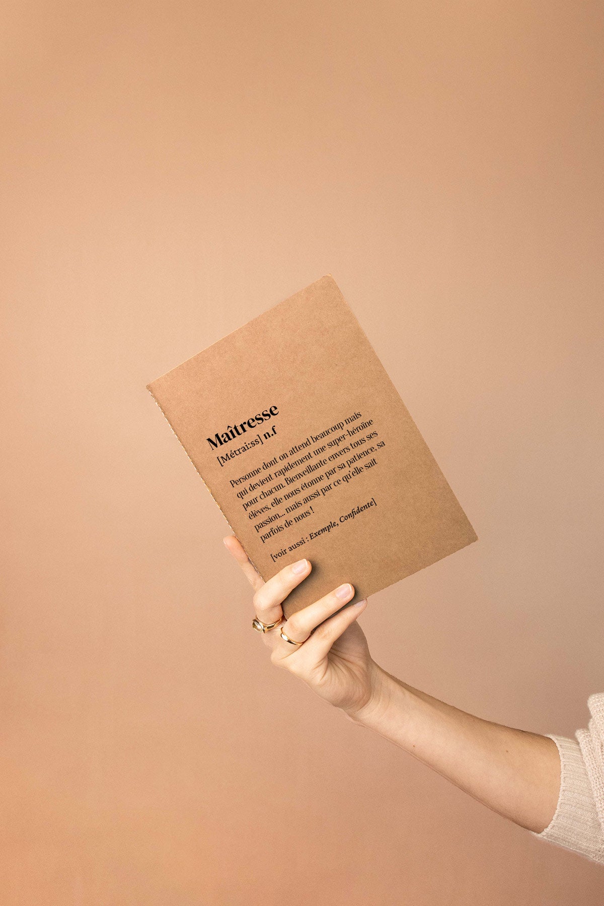 Carnet de notes A5 définition Maîtresse