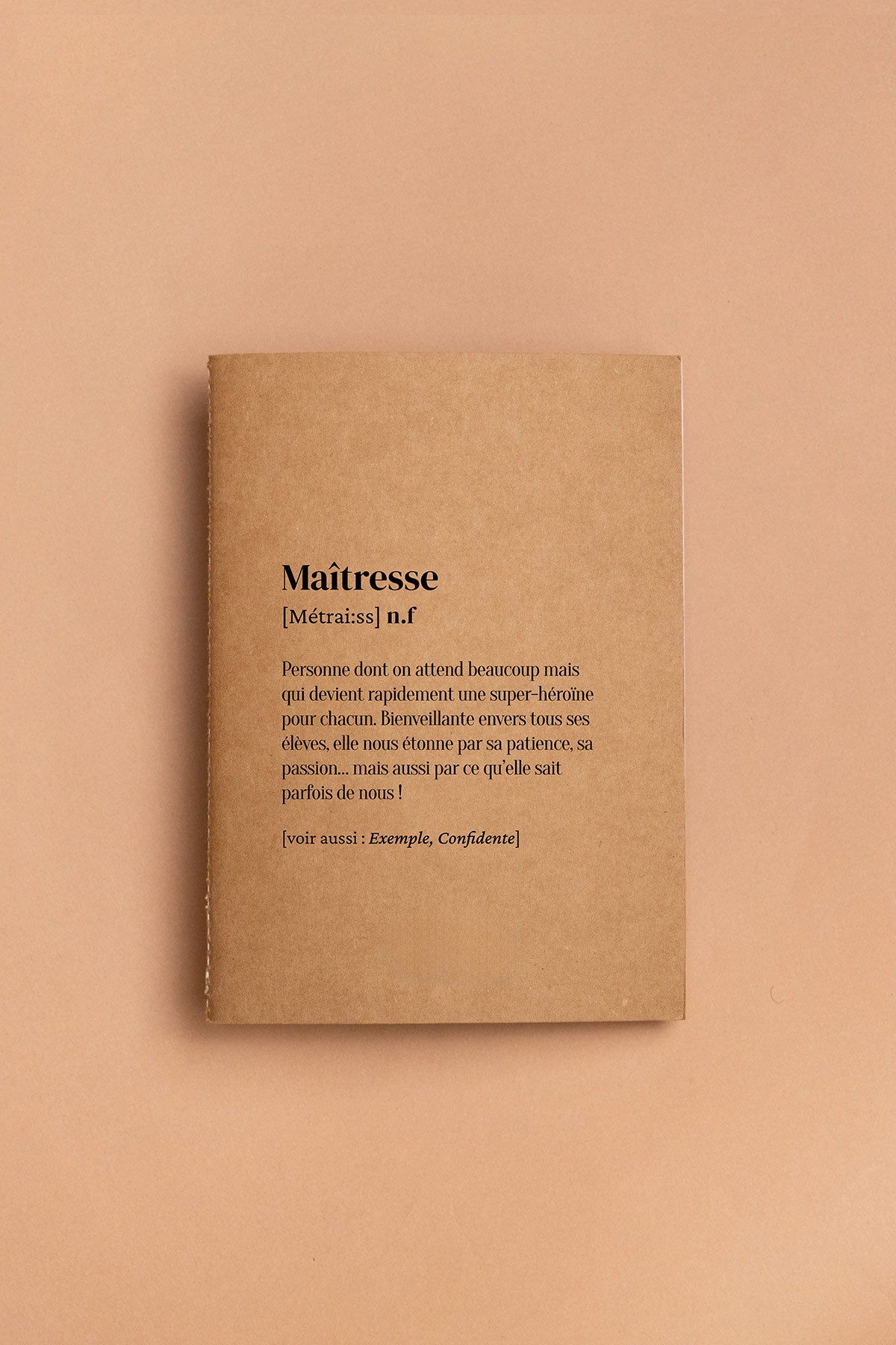 Carnet de notes A5 définition Maîtresse