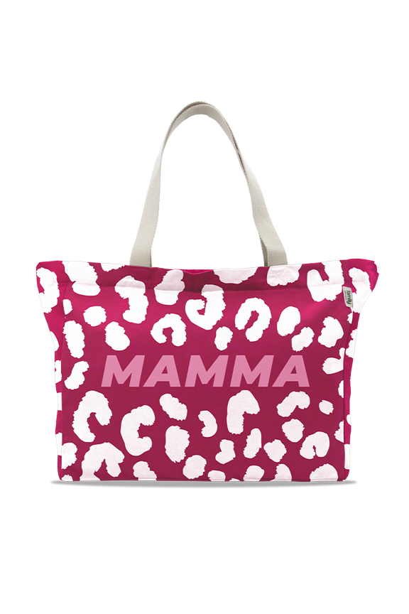 Cabas MAMMA motif léopard
