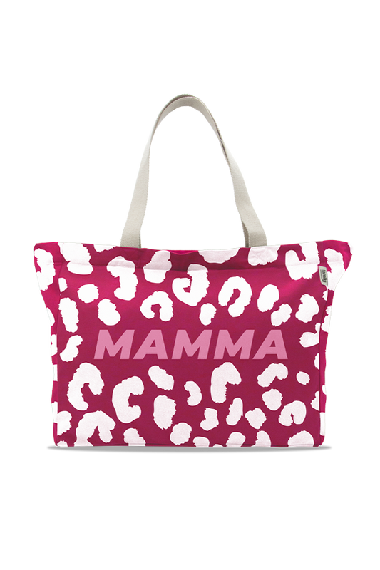 Cabas MAMMA motif léopard