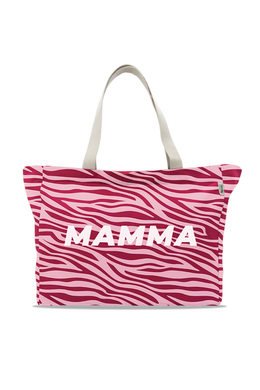 Cabas MAMMA motif zèbre