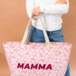 Grand cabas MAMMA motif fleurs