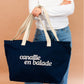 Sac week-end marine brodé CANAILLE EN BALADE
