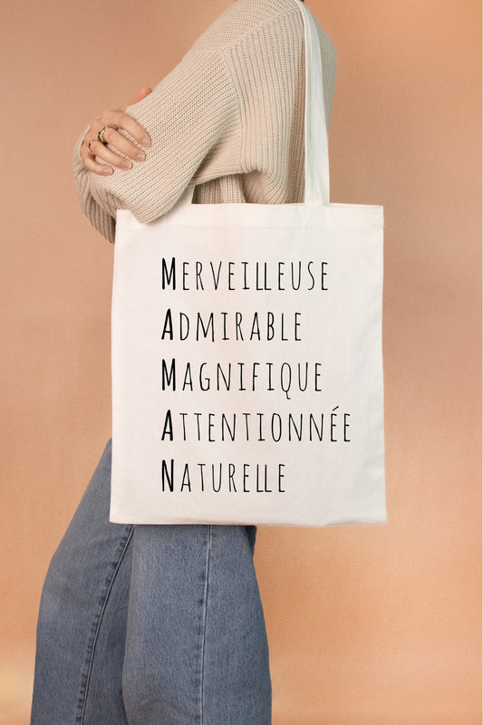 Tote Bag acrostiche Maman