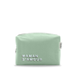 Trousse de toilette brodée MAMAN D’AMOUR vert d'eau
