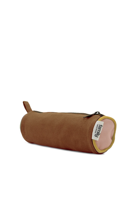 Trousse d'école rose / chocolat