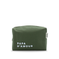 Trousse de toilette brodée PAPA D’AMOUR olive