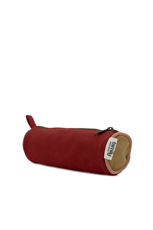 Trousse d'école moutarde / brique